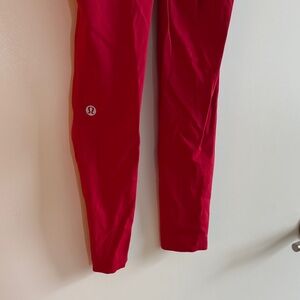 Lululemon Red Leggings Wunder Train full length